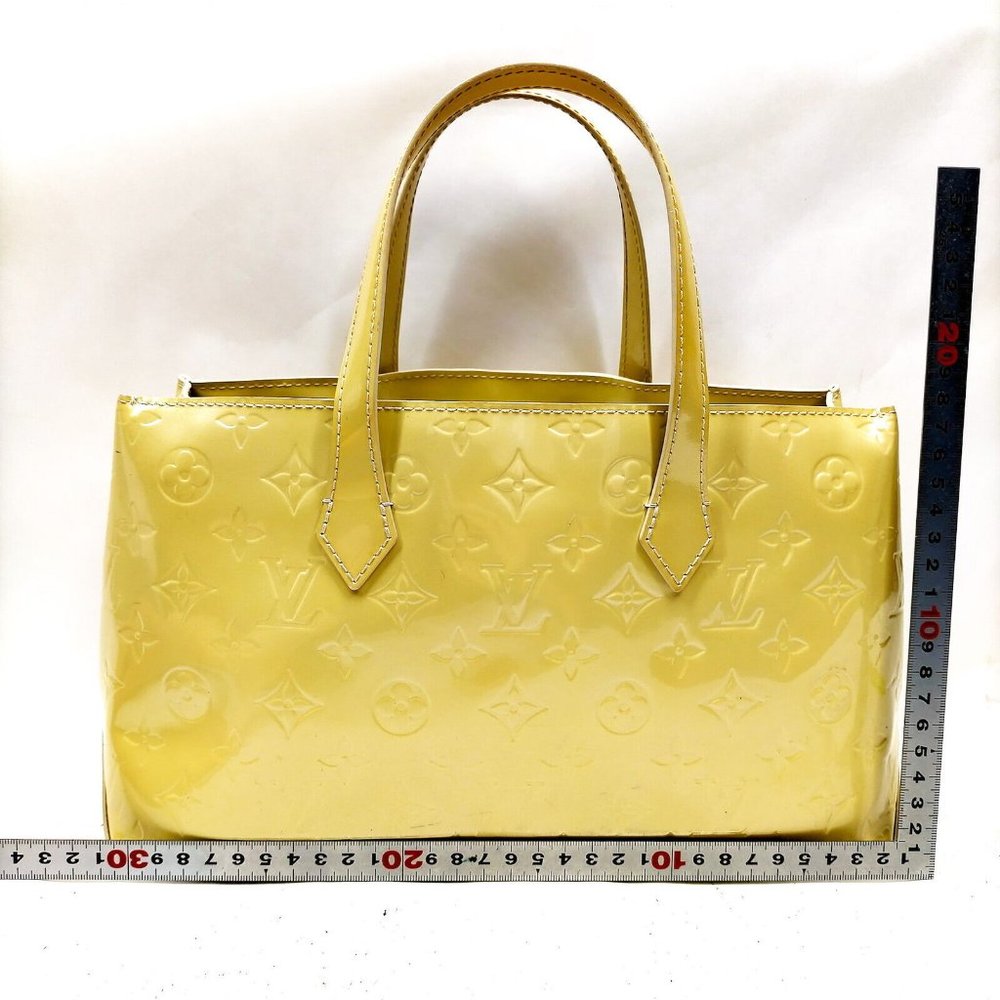 Louis Vuitton Yellow Patent Monogram Satchel - Picture 2 of 12
